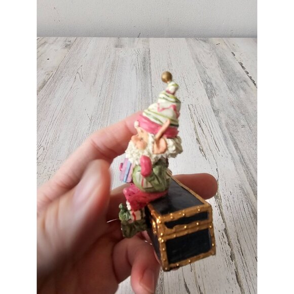 Enesco elf dapper luggage North Pole village elf zimnicki accessory figurine Xma - Picture 2 of 8